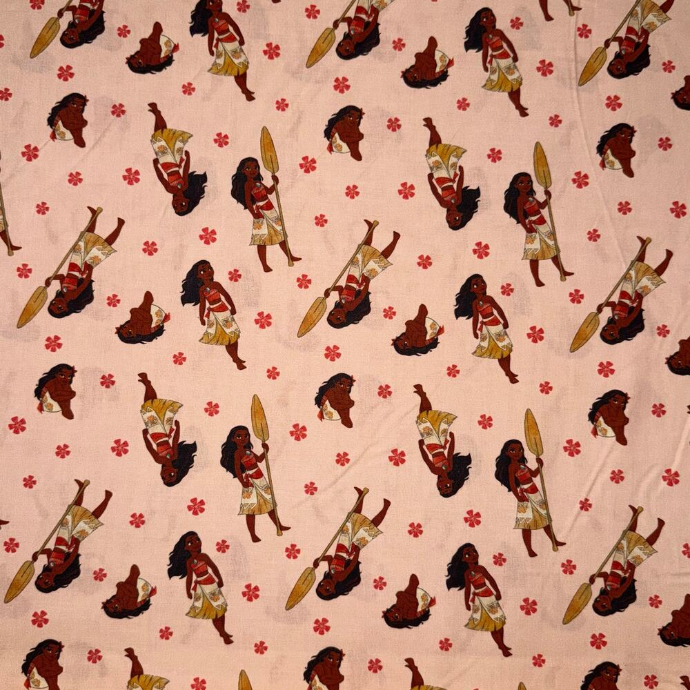 Disney Princess Licensed Moana Floral Print by Springs Creative - 1/2 Yard